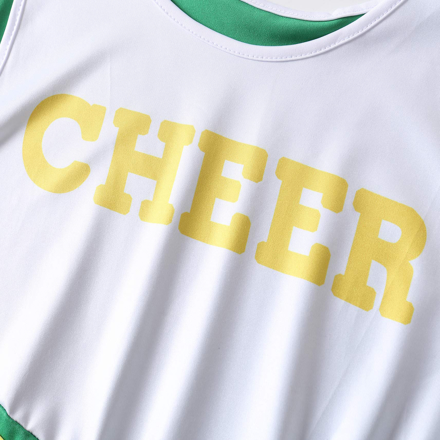 Fato de Cheerleader Verde Fantasia Fantasia High School Musical Cheerleader Uniforme Sem Pom-Pom