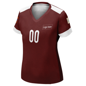 Camisa de futebol feminina de flanela para a Copa do Mundo do Catar personalizada com foto
