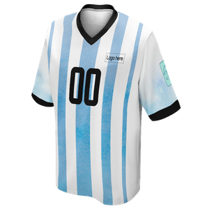Camisa de futebol masculina profissional da Copa do Mundo da Argentina personalizada com nome