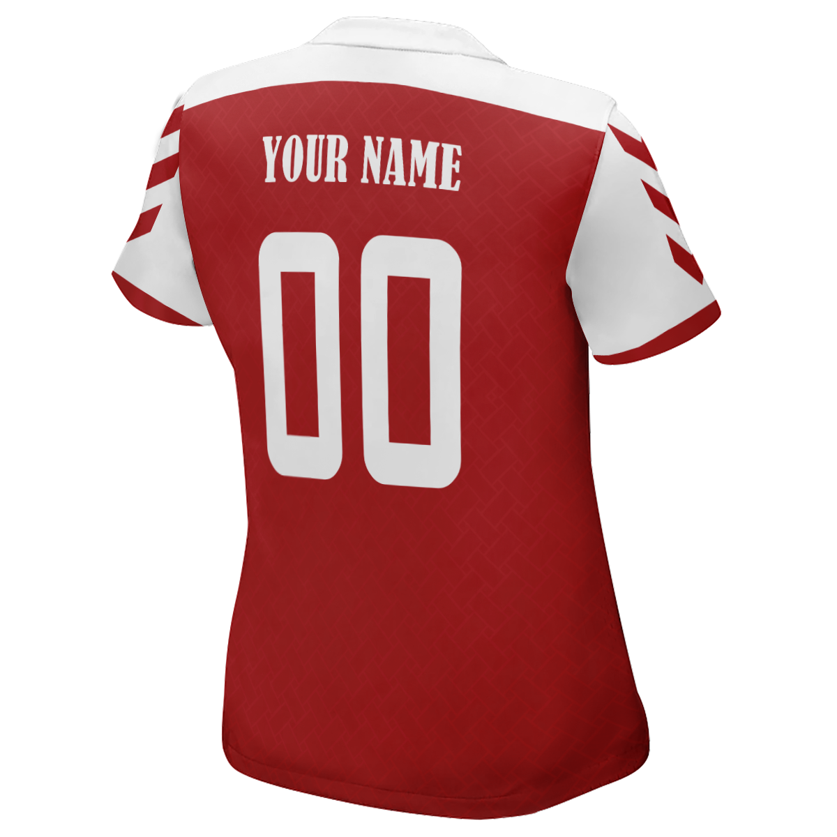 Camisa de futebol personalizada limitada feminina da Copa do Mundo da Dinamarca com foto